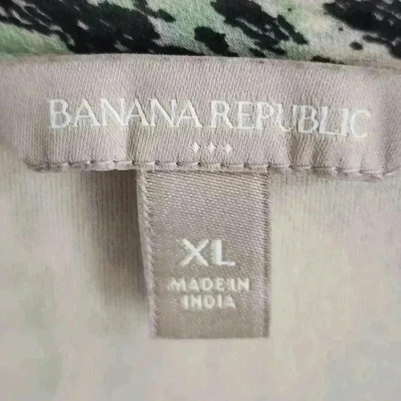 Banana Republic Pattern Chiffon Blouse XL - Picture 7 of 9